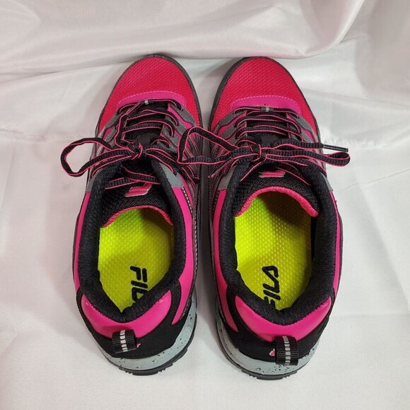 Fila Evergrand Trail 21.5 Womens Sneakers Running Shoes Size 11 Pink Back Grey - Picture 9 of 12